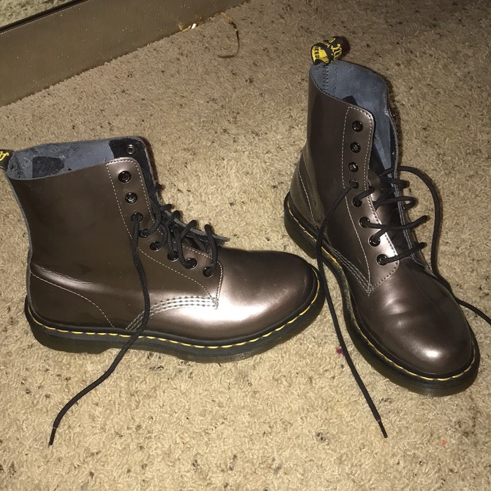 Pewter Dr Martens lace up boot